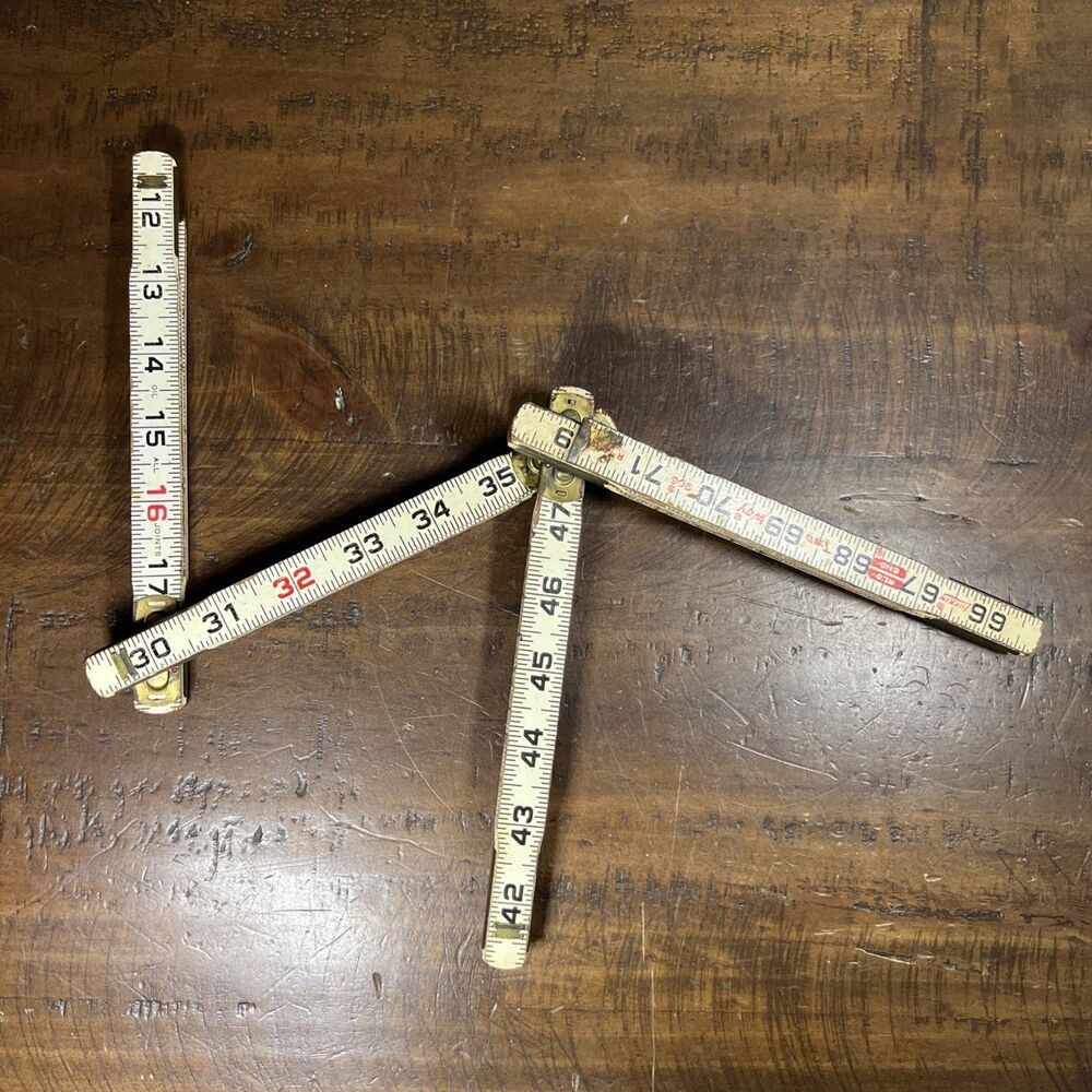 Vintage Lufkin Folding Ruler Aluminum No. 966   72”
